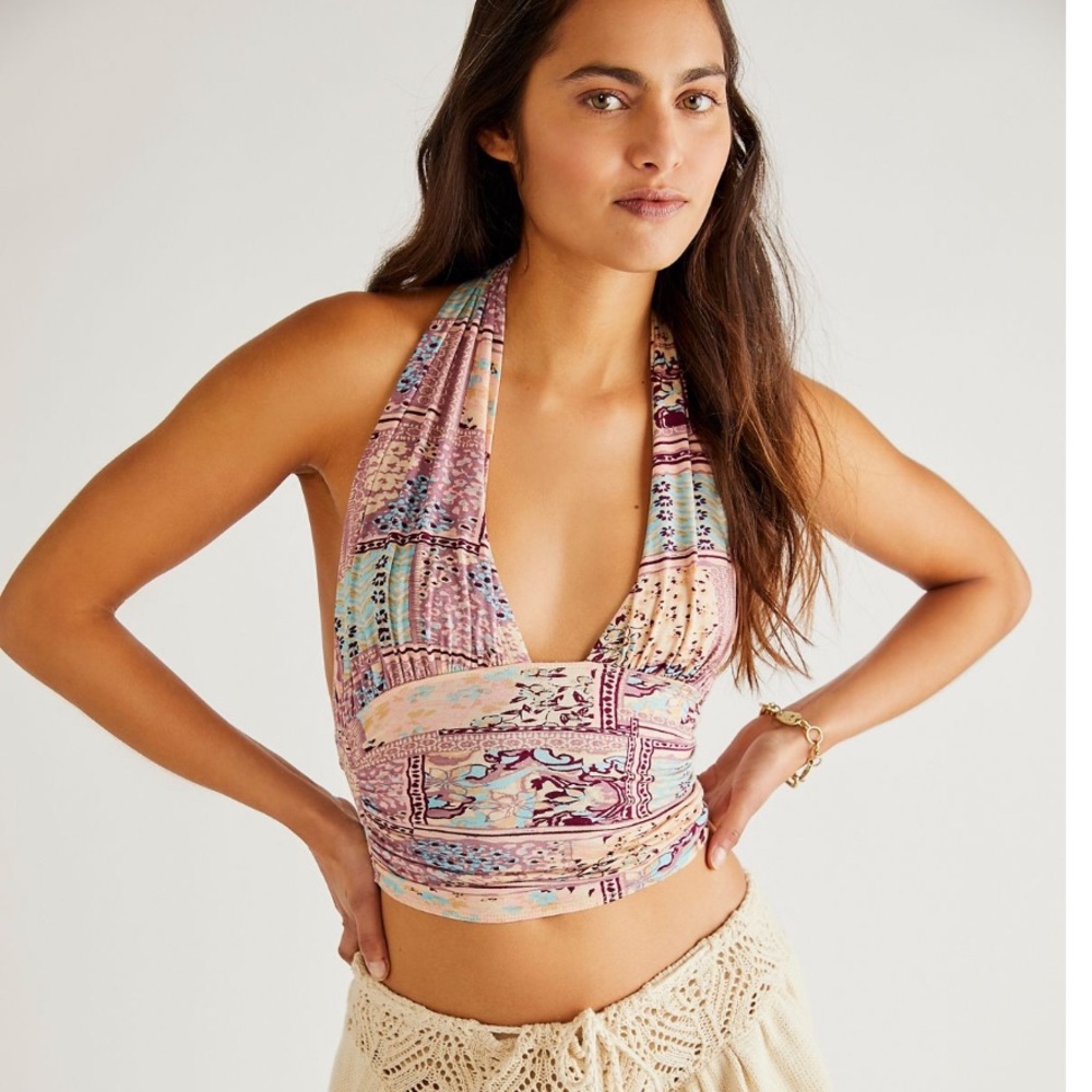 Heather printed top